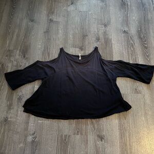 Free People Oversized Ombré cold shoulder top